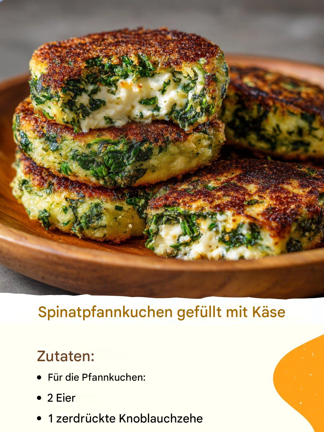 Pfannkuchen Mit Spinat Und Käse