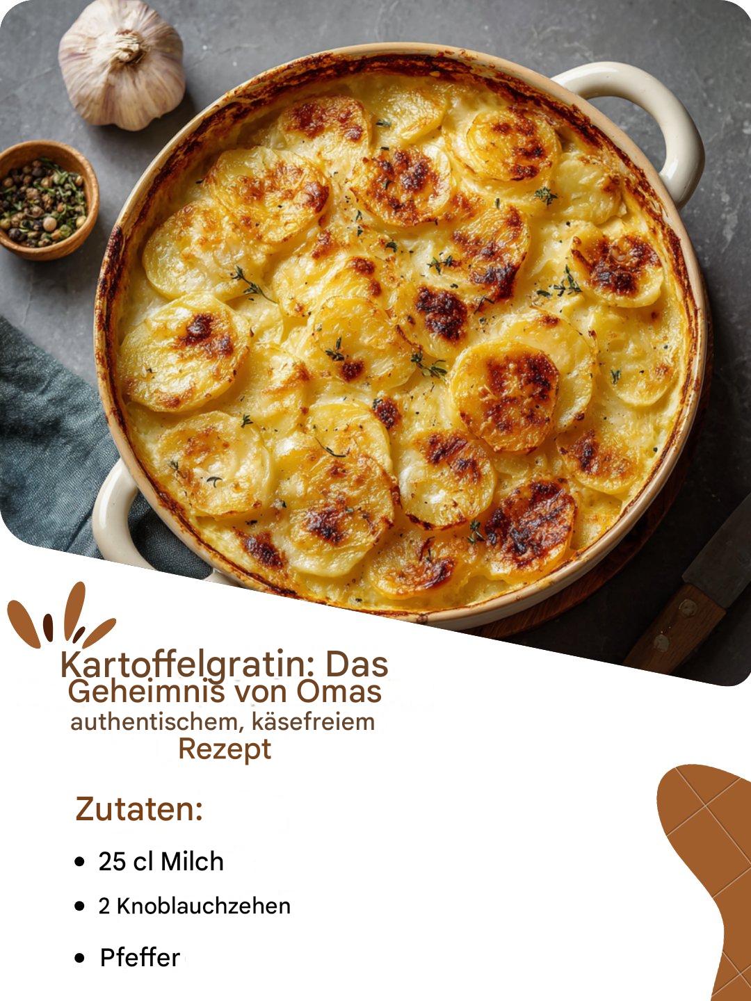 Stilvolle Kartoffelgratin Ohne Kase Fotos